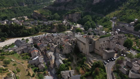 Monasteries-of-Sainte-Enimie-gorges-du-tarn-aerial-shot-most-beautiful-villages
